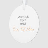 Modern Minimalistisch Eenvoudig Gepersonaliseerd T Ornament (voorkant)