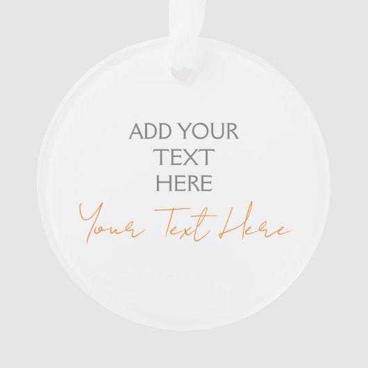 Modern Minimalistisch Eenvoudig Gepersonaliseerd T Ornament (voorkant)