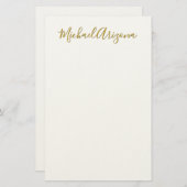 Modern Minimalistisch Eenvoudig Gewone Handgeschre Briefpapier (Voorkant / Achterkant)