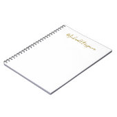 Modern Minimalistisch Eenvoudig Gewone Handgeschre Notitieboek (Linkerzijde)