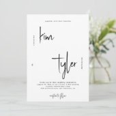 Modern minimalistisch eenvoudig handtekeningscript kaart (Staand voorkant)