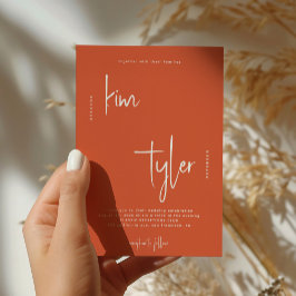 Modern minimalistisch eenvoudig handtekeningscript kaart