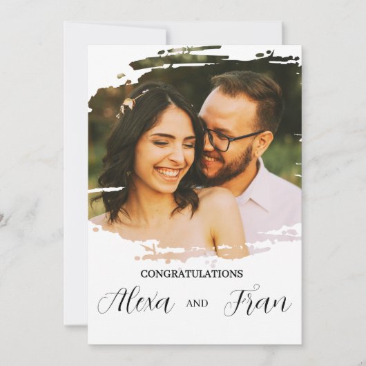 Modern Minimalistisch Eenvoudig Kaart (Voorkant)