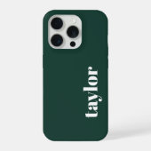 Modern Minimalistisch Eenvoudig Koel Groen Geperso iPhone Hoesje (Achterkant)