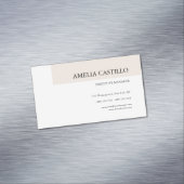 Modern minimalistisch eenvoudig magnetisch visitekaartje (Voorbeeld)