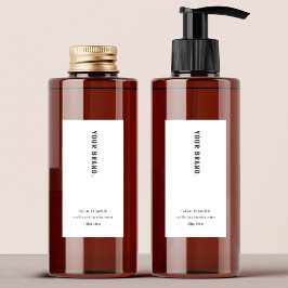 Modern minimalistisch eenvoudig product waterdicht voedselcontainer etiket