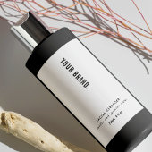 Modern minimalistisch eenvoudig product waterdicht voedselcontainer etiket