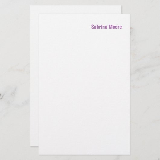 Modern Minimalistisch Eenvoudig Professioneel Briefpapier (Voorkant / Achterkant)