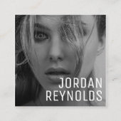 Modern minimalistisch eenvoudig professioneel foto vierkante visitekaartje (Voorkant)