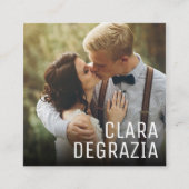 Modern minimalistisch eenvoudig professioneel foto vierkante visitekaartje (Voorkant)