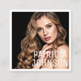 Modern Minimalistisch Eenvoudig Professioneel Foto Vierkante Visitekaartje