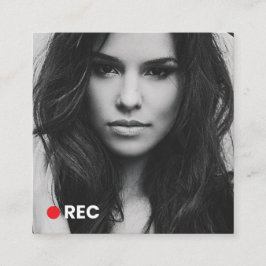 Modern minimalistisch eenvoudig professioneel foto vierkante visitekaartje