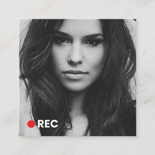 Modern minimalistisch eenvoudig professioneel foto vierkante visitekaartje (Voorkant)