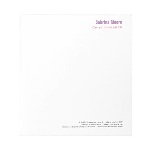 Modern Minimalistisch Eenvoudig Professioneel Notitieblok (Voorkant)