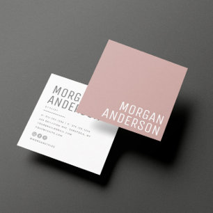 Modern minimalistisch eenvoudig professioneel stof vierkante visitekaartje