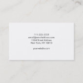 Modern minimalistisch, eenvoudig professioneel wit visitekaartje (Achterkant)