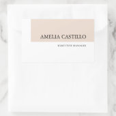 Modern minimalistisch eenvoudig rechthoekige sticker (Tas)