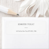 Modern minimalistisch eenvoudig retouradres Sjablo Etiket (Insitu)