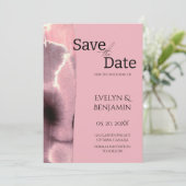 Modern, minimalistisch, eenvoudig, Roos Gold en zw Save The Date (Staand voorkant)