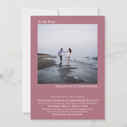 Modern minimalistisch eenvoudig Roos met een moste Kaart (Voorkant)