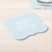 Modern minimalistisch eenvoudig schattig baby show kartonnen onderzetters (Gekanteld)