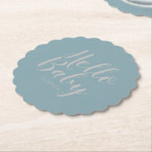 Modern minimalistisch eenvoudig schattig baby show kartonnen onderzetters (Gekanteld)