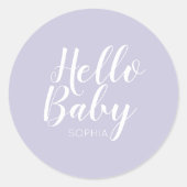 Modern minimalistisch eenvoudig schattig baby show ronde sticker (Voorkant)