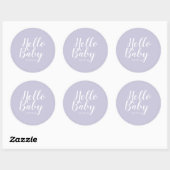 Modern minimalistisch eenvoudig schattig baby show ronde sticker (Vel)