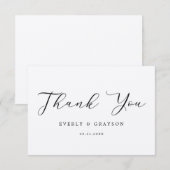 Modern minimalistisch eenvoudig script bedankkaart (Voorkant / Achterkant)