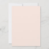 Modern minimalistisch eenvoudig script blush roze  kaart (Achterkant)