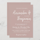 Modern minimalistisch eenvoudig script stoffige ro kaart (Voorkant / Achterkant)