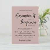 Modern minimalistisch eenvoudig script stoffige ro kaart (Staand voorkant)