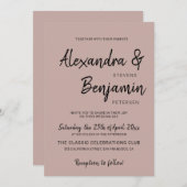 Modern minimalistisch eenvoudig script stoffige ro kaart (Voorkant / Achterkant)