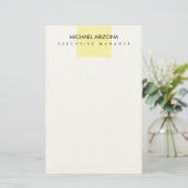 Modern Minimalistisch Eenvoudig Sober Briefpapier (Staand voorkant)