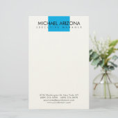 Modern Minimalistisch Eenvoudig Sober Briefpapier (Staand voorkant)