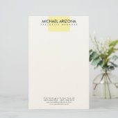 Modern Minimalistisch Eenvoudig Sober Briefpapier (Staand voorkant)