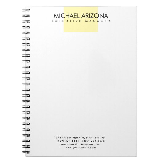 Modern Minimalistisch Eenvoudig Sober Notitieboek (Voorkant)