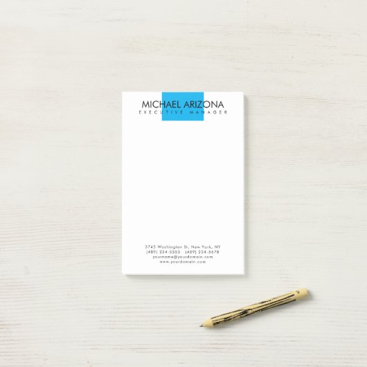 Modern Minimalistisch Eenvoudig Sober Post-it® Notes (Op bureau)