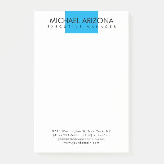 Modern Minimalistisch Eenvoudig Sober Post-it® Notes (Voorkant)