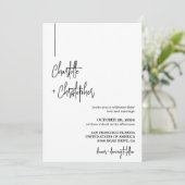 Modern minimalistisch Eenvoudig Stijlvol fotohuwel Kaart (Staand voorkant)