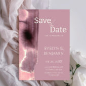 Modern, minimalistisch, eenvoudig, stoffig Roos Ma Save The Date