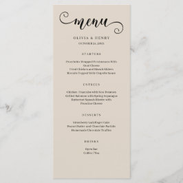 Modern Minimalistisch Eenvoudig Trouwmenu Menu