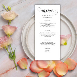 Modern Minimalistisch Eenvoudig Trouwmenu Menu