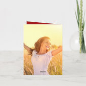 Modern minimalistisch eenvoudig vierkant fotoAfstu Bedankkaart (Achterkant)