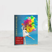 Modern minimalistisch eenvoudig vierkant fotoAfstu Bedankkaart (Voorkant)