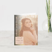 Modern minimalistisch eenvoudig vierkant fotoAfstu Bedankkaart (Voorkant)