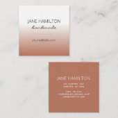 Modern Minimalistisch Eenvoudig Vierkante Visitekaartje (Voorkant / Achterkant)