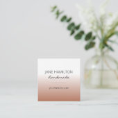 Modern Minimalistisch Eenvoudig Vierkante Visitekaartje (Staand voorkant)