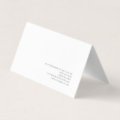 Modern minimalistisch eenvoudig visitekaartje (Achterkant)