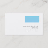 Modern minimalistisch eenvoudig visitekaartje (Achterkant)